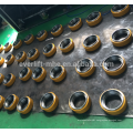 Wheels for electric stacker and pallet truck including PU nylon and rubber